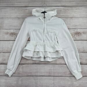 Sundae School Lace Accent Full Zip Hoodie Women's XS White Made in Heaven
